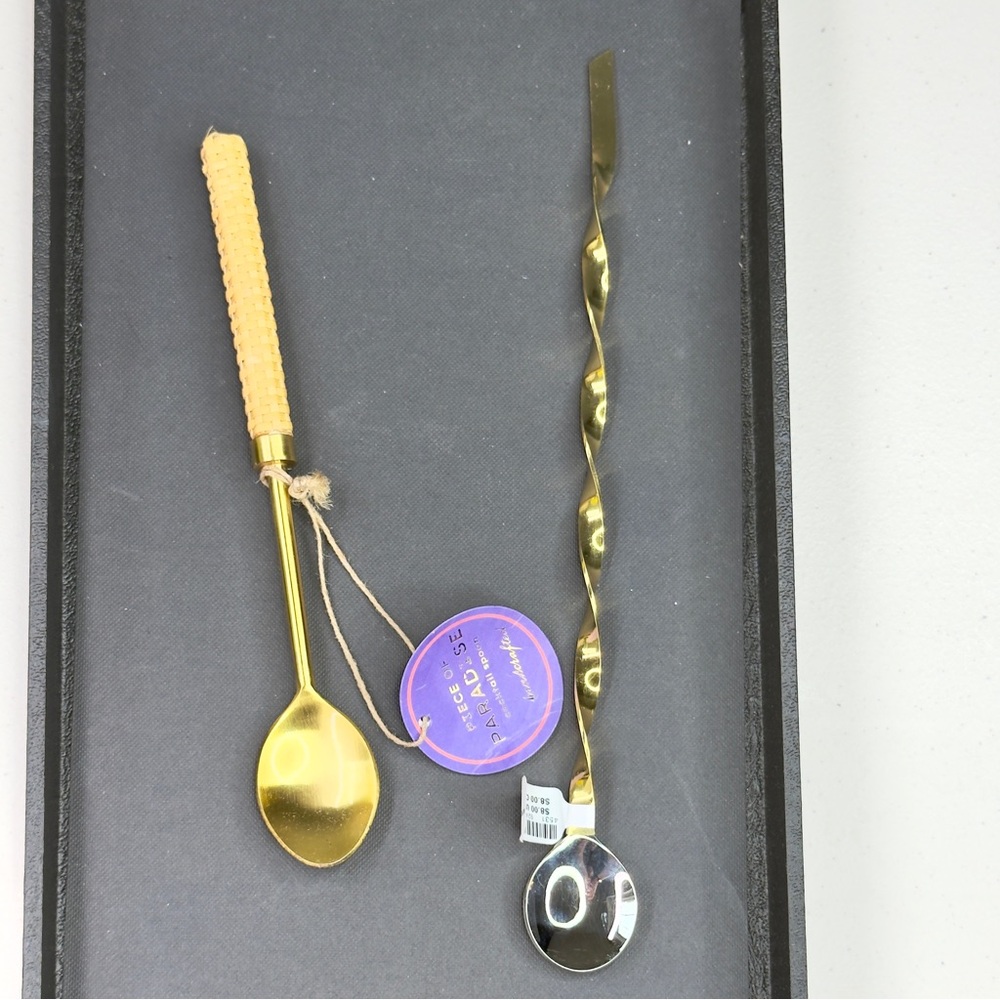 NWT Anthropologie Bundle Pauline Cocktail Spoon and  Abacaxi COCKTAIL Spoon - Picture 7 of 16